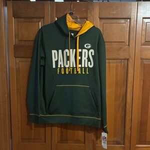 NFL Team Apparel Dark Green Hoodie with Gold Details size Medium